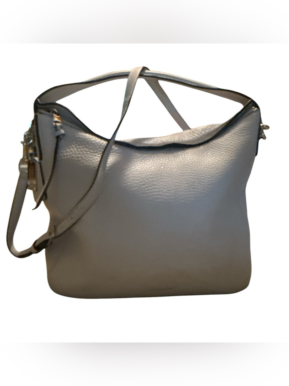 Coach Bleecker, pebble leather Sullivan hobo #F31623 Silver/soapstone